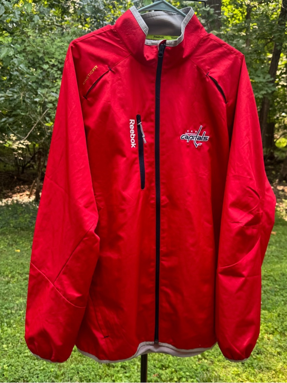 Reebok Washington Capitals NHL Center Ice Jacket Mens Large Red Full Zip L